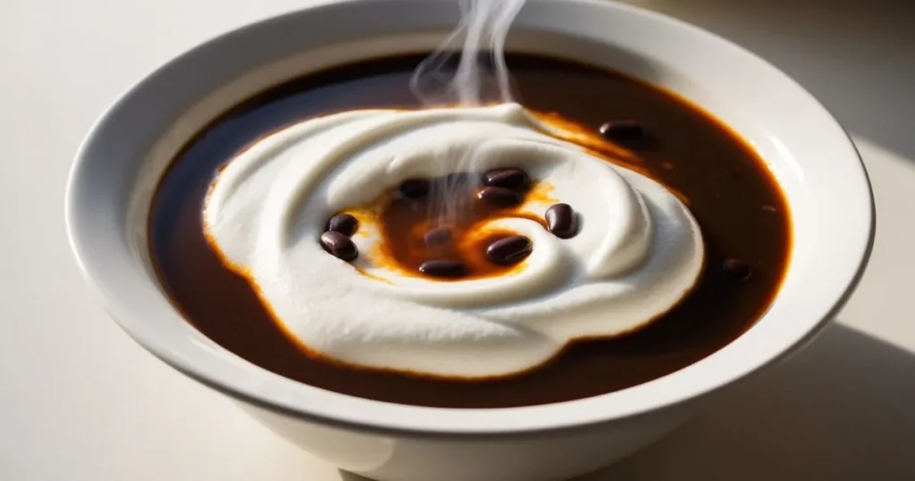 What is the white stuff in Goya black bean soup