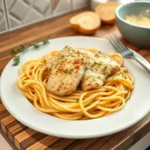 garlic parmesan chicken pasta