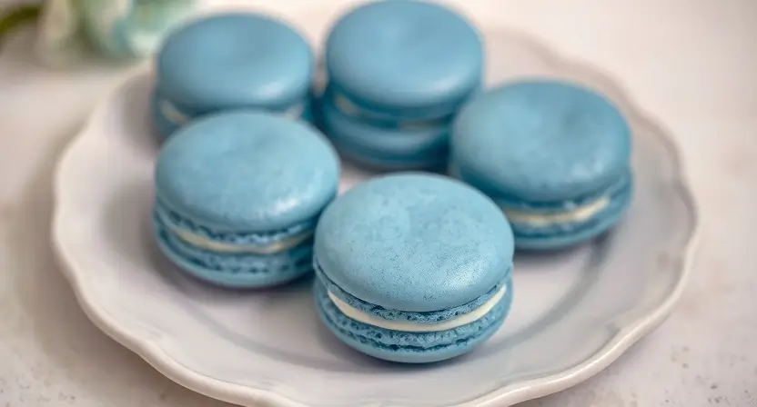 What flavor is a blue macaron