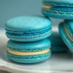 blue macarons