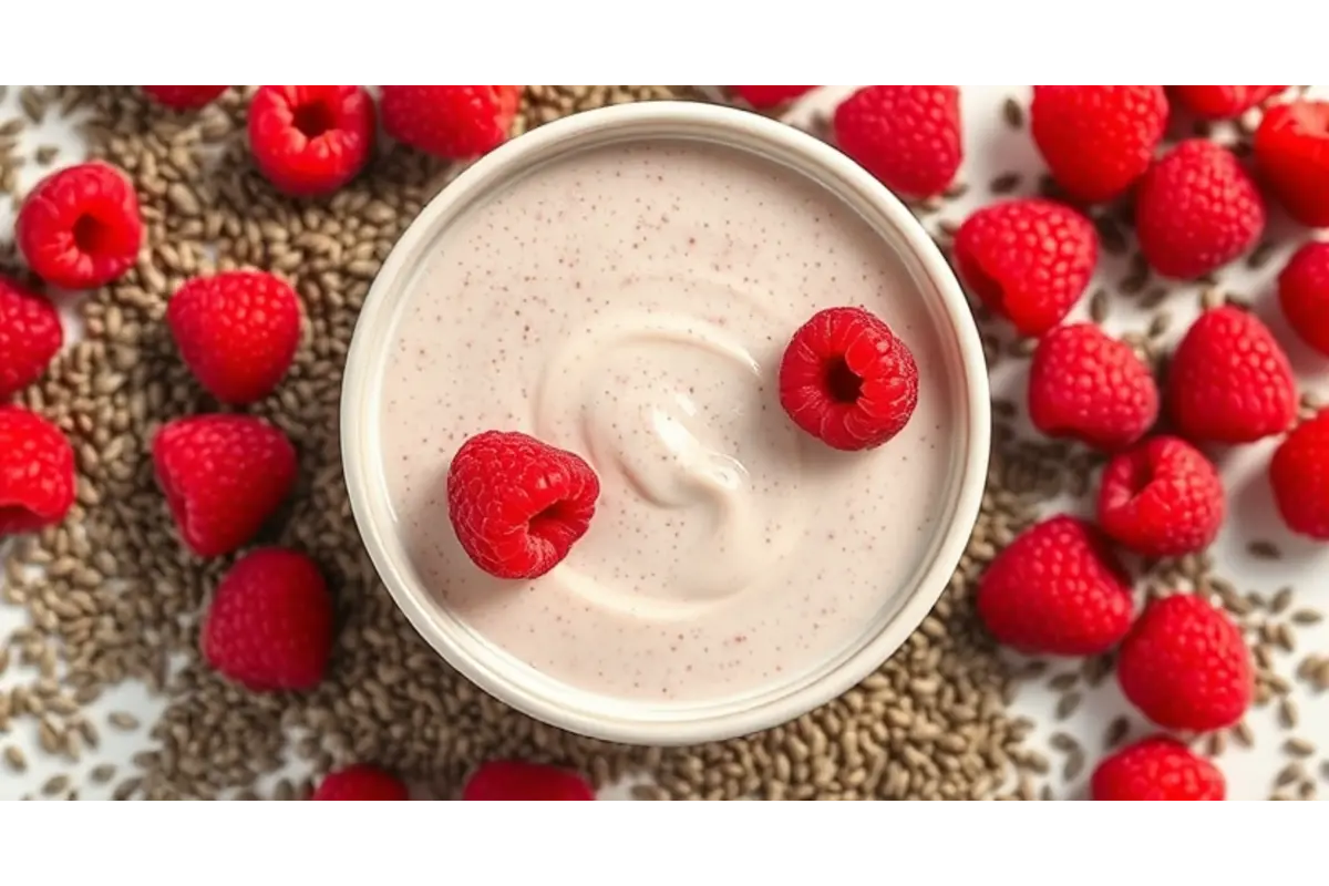  chia seed raspberry pudding