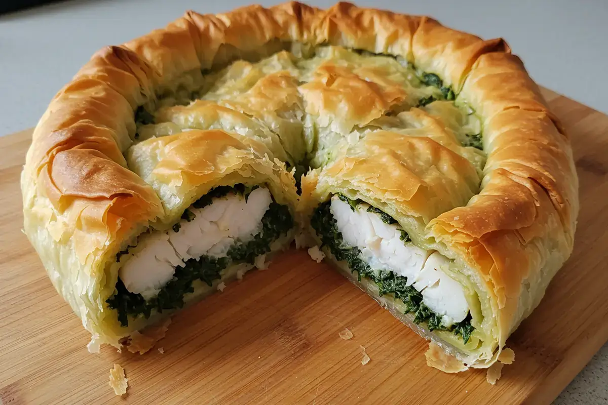 halibut and spinach wrapped in filo recipe