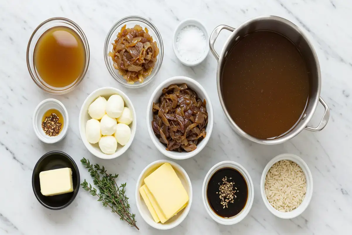  rice dish with french onion soup